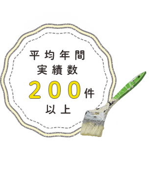 平均年間実績数200件以上!